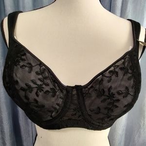Natori 34DD Full Fit sheer underwire embroidered bra
